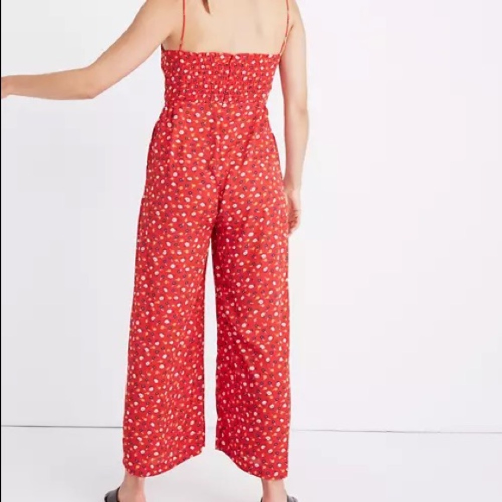 Madewell Ruched Wide Leg Jumpsuit 12T - Picture 2 of 6